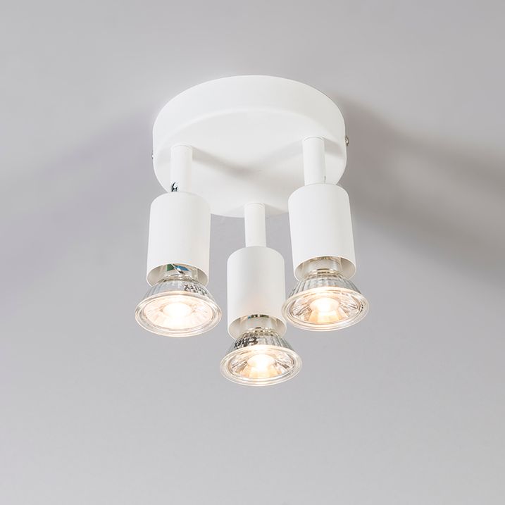 Foco moderno blanco orientable redondo 3-luces - Jeany