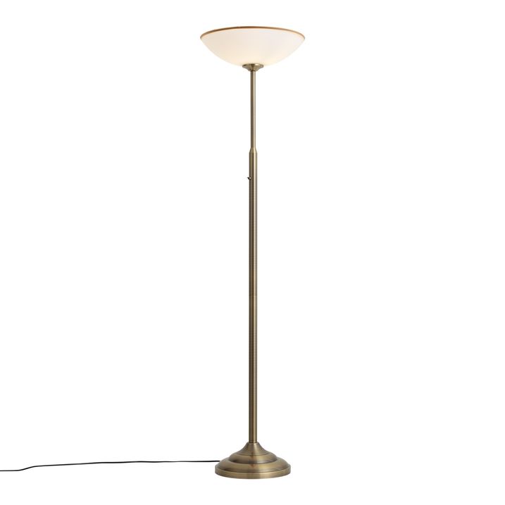 Klassieke vloerlamp brons met opaal glas - Katarina
