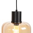 Dizajnerska-viseća-lampa-crna-sa-jantarnim-staklom-3-svetla-161,5-cm---Qara