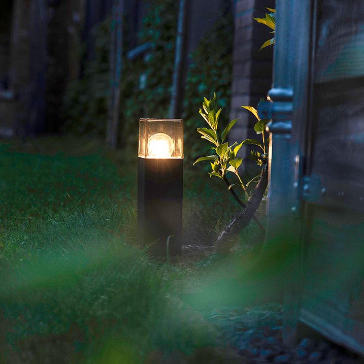 Smart industriële staande buitenlamp antraciet 30 cm incl. Wifi P45 - Denmark