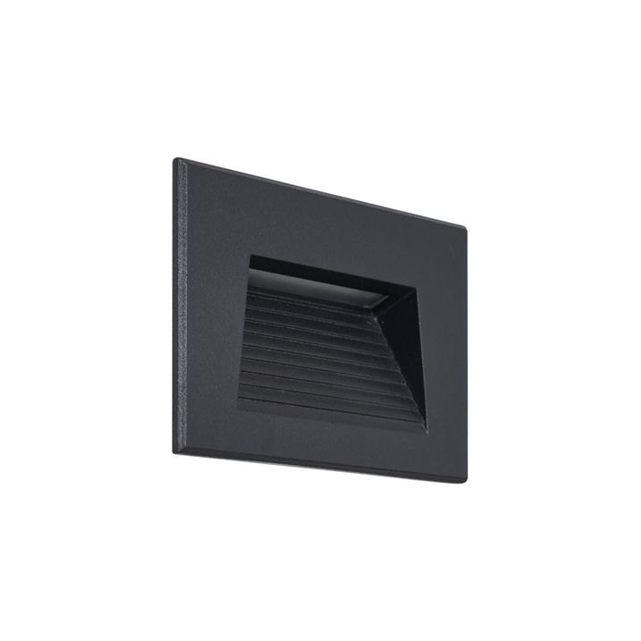 Set di 6 lampade da parete ad incasso moderne nere 11,5 cm LED incluso IP65 - Trem