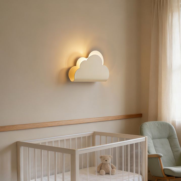 Lámpara de pared infantil nube beige con sol - Cloudy