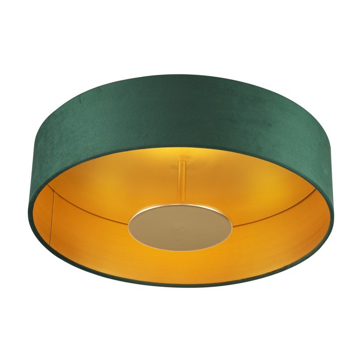 Moderna plafonska lampa zeleni somot uklj. LED sa 3-stepenim zatamnjivanjem - Bredow