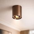 Moderner-Deckenstrahler-dunkelbronze-schwenk--und-drehbar---Rondoo-Up