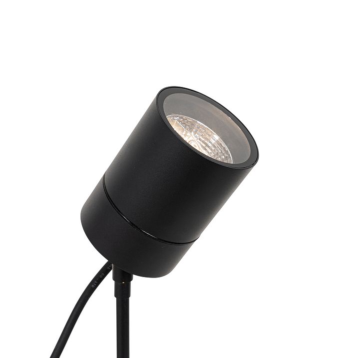 Moderner Spike-Spot schwarz AR70 verstellbar IP44 – Solo