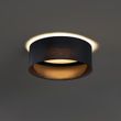 Nowoczesna-lampa-sufitowa-czarna-transparentna-40-cm-z LED-z-3-stopniową-regulacją-ściemniania---Sue