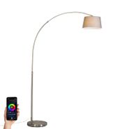 Lampada-ad-arco-intelligente-con-paralume-in-acciaio-grigio-incl.-Wi-Fi-A60---Arc-Basic