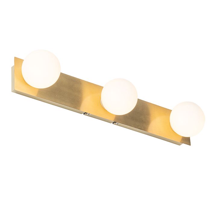 Aplică modernă aurie 48 cm IP44 cu 3 lumini - Cederic