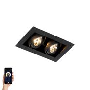 Pametni-ugradni-reflektor-crni-2-svetla-podesiv-uklj.-2-Wifi-GU10-70mm---Oneon-70