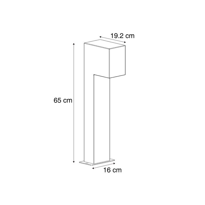 Moderna zunanja talna svetilka siva 65 cm IP44 - Pompei