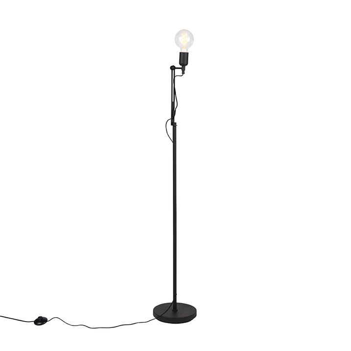 Priemyselná stojaca lampa čierna - Slide