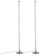 2er-Set-Moderner-LED-Stehleuchten-Chrom---Line-up