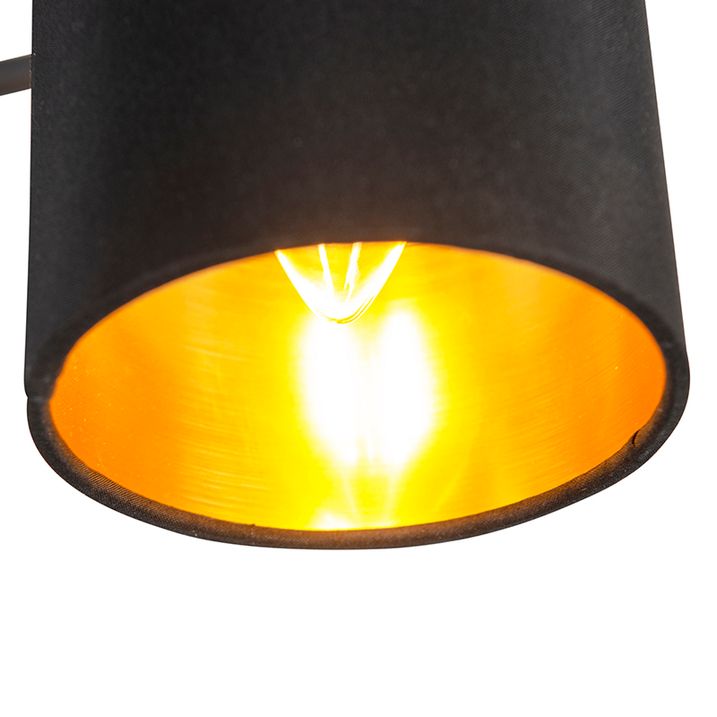 Plafonnier moderne noir 3 lumières - Lofty