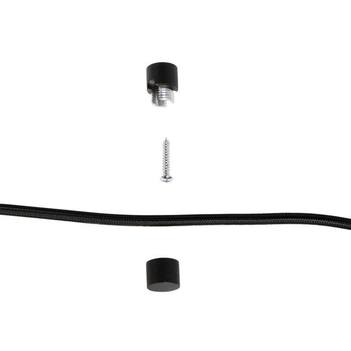 Pendant Lamp Black with Plug and Leaf Shade with Gold Interior 35cm - Cavalux