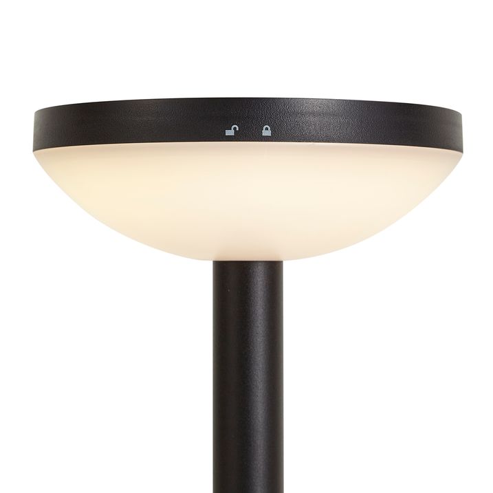 3er-Set schwarze Erdspießleuchten inkl. LED Solar IP44 - Dottie