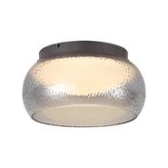 Art-Déco-Deckenleuchte-Gunmetal-mit-Rauchglas-inkl.-3-Stufen-dimmbarer-LED---Thimble