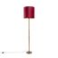 Lámpara-de-pie-vintage-dorada-con-pantalla-roja-40-cm---Simplo