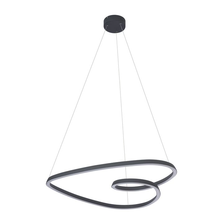 Scandinavian Pendant Lamp Black 72cm incl. LED 3-Step Dimmable - Circuit
