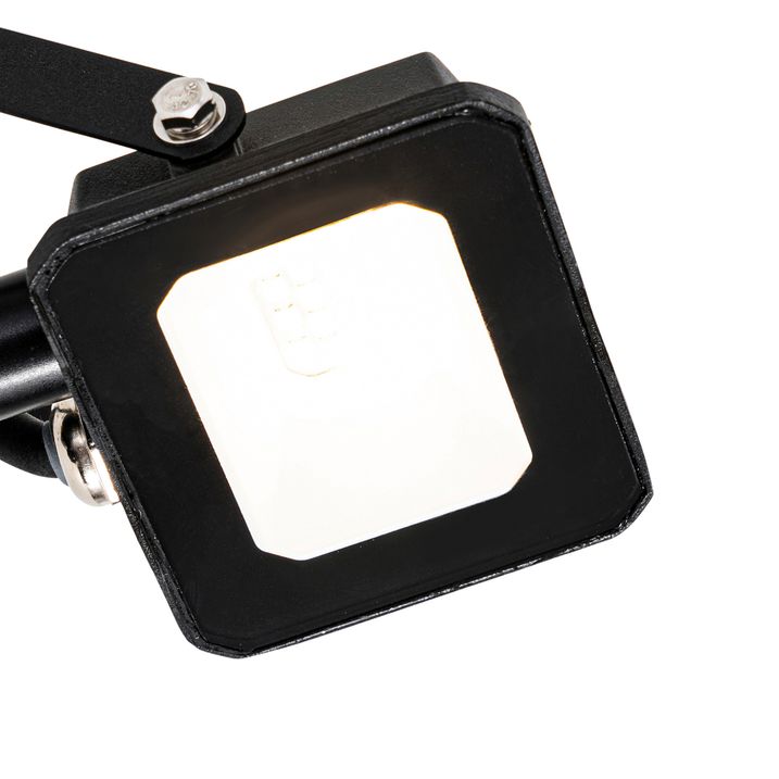 Schwarzer Heizkörper inkl. LED 10W IP65 mit Bewegungssensor - Levana