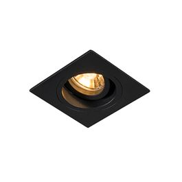 Moderne inbouwspot zwart 9,3 cm draai- en kantelbaar - Chuck