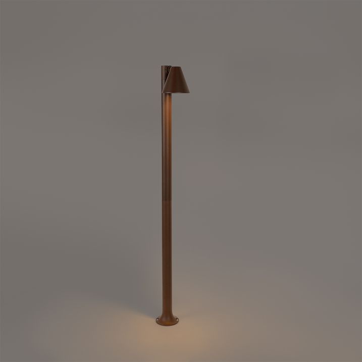 Paletto da giardino moderno marrone ruggine 100 cm IP44 regolabile - Ciara