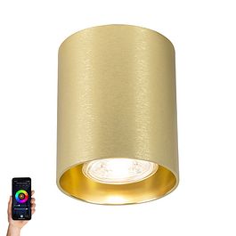 Паметно светло во златен рефлектор со вкл. WiFi GU10 - Tubo