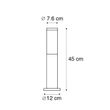 Candeeiro-de-poste-exterior-moderno-em-aço-45-cm-IP44---Rox