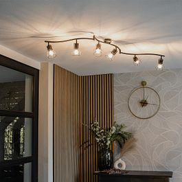 Faretto da soffitto moderno nero 145 cm 6 luci - Botu