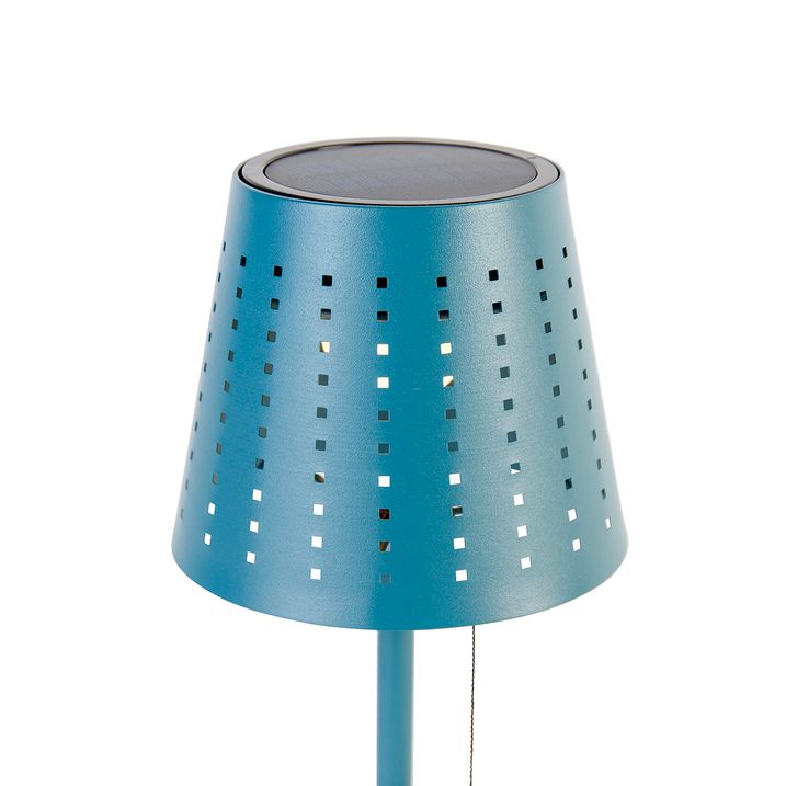 Candeeiro de Mesa de Exterior Azul Incl. LED Recarregável e Solar - Ferre