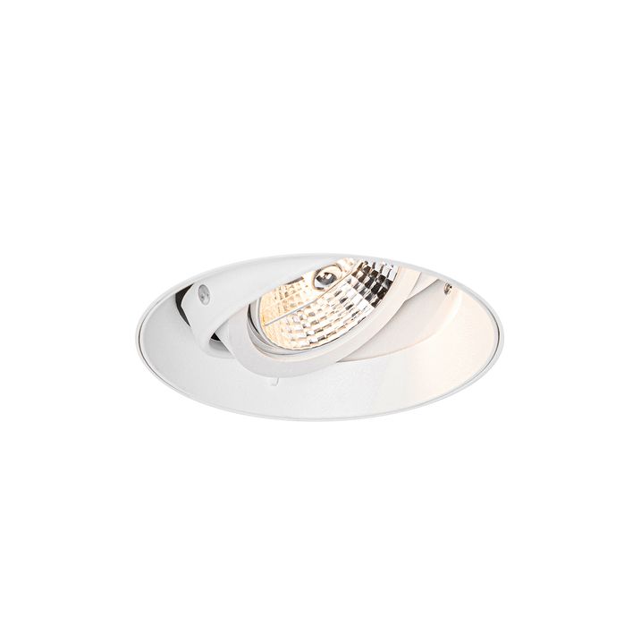 Spot encastré moderne blanc GU10 AR70 rond sans bordure - Oneon