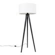 Candeeiro-de-pé-tripé-preto-com-abaajur-branco-50-cm---Tripod-Classic