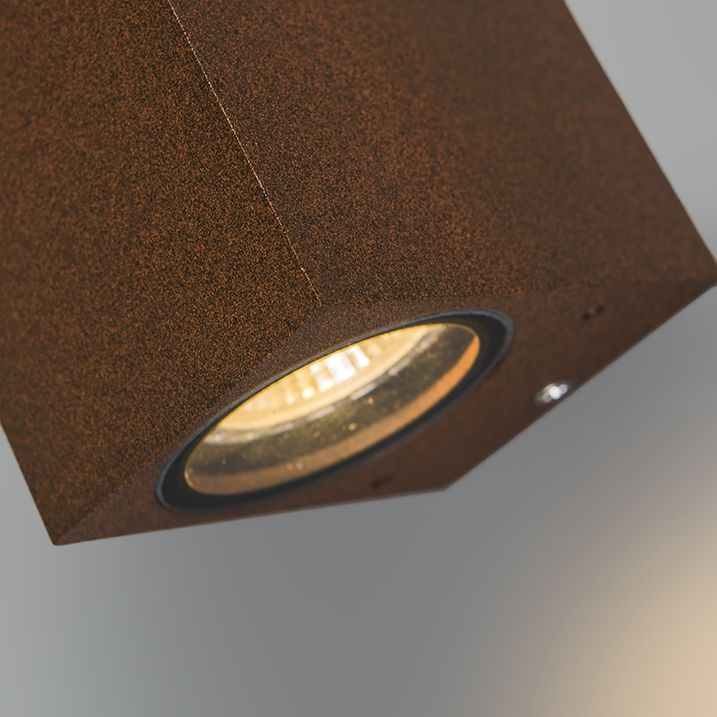Lot de 2 appliques murales industrielles rouille brun 2 lumières IP44 - Baleno