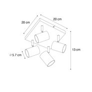 Plafoniera-modernă-bronz-cu-4-lumini-reglabile-dreptunghiulară---Jeana
