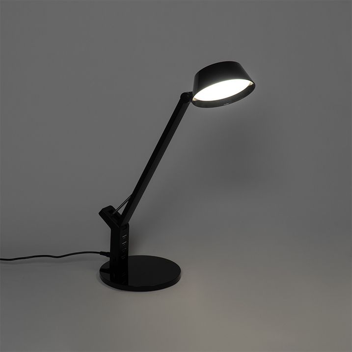 Tafellamp zwart met touch incl. LED met USB-aansluiting - Edward