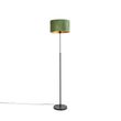Podna-lampa-crna-sa-plišanim-abažurom-zelene-boje-sa-zlatom-35-cm---Parte