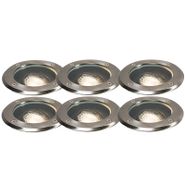 Set-de-6-focos-de-exterior-modernos-de-acero-inoxidable-IP65-regulables---Delux