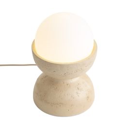 Scandinavisch-tafellamp-beige-met-opaal-glas---Yoru
