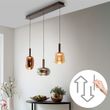 Závěsné-svítidlo-černé-s-vícebarevným-sklem-vč.-LED-3-světla-Easylift---Irides