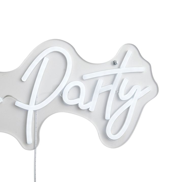 Neon zidna svjetiljka bijela uklj. LED - Let's Party