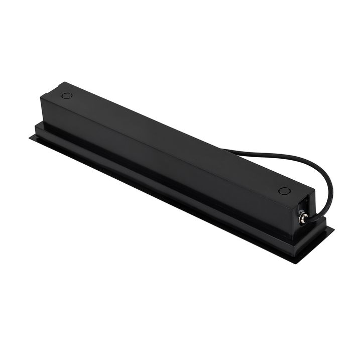 Ensemble de 2 spots de sol modernes noirs 50 cm LED incluse IP65 - Eline