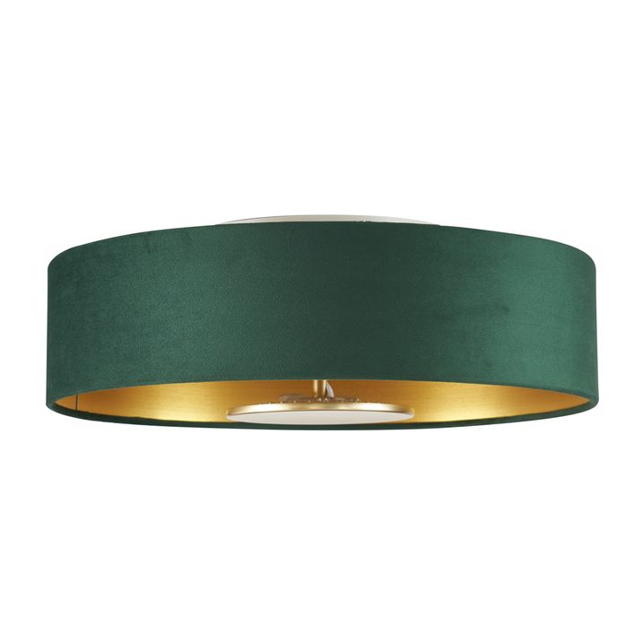 Moderna plafonska lampa zeleni somot uklj. LED sa 3-stepenim zatamnjivanjem - Bredow