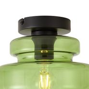 Retro-plafondlamp-zwart-met-groen-glas---Denise