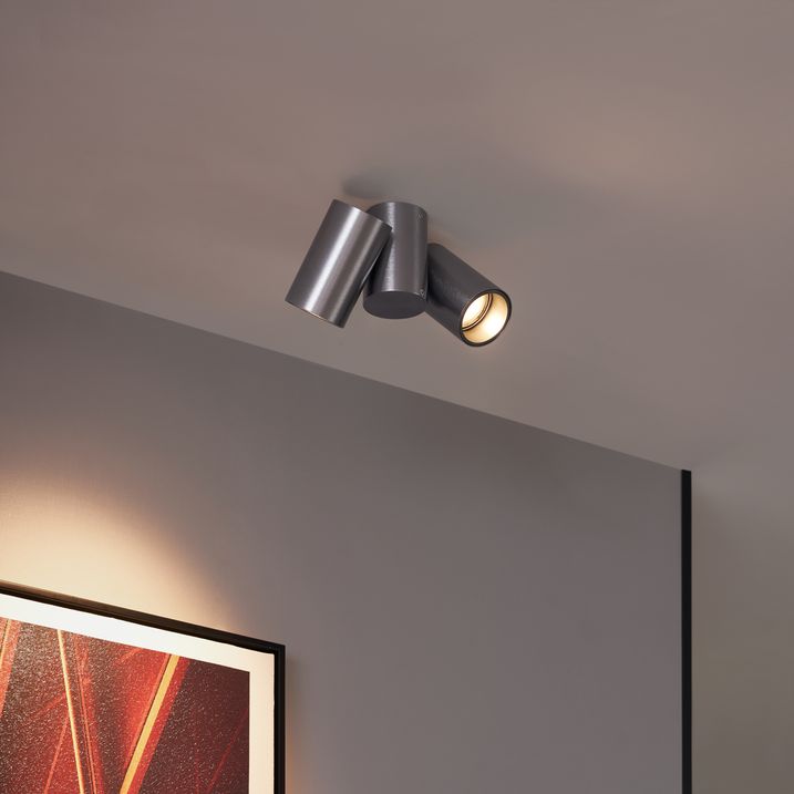 Design Recessed Spotlight Gunmetal GU10 50mm 2-Light Tiltable - Michael