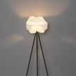 Lampadaire-moderne-noir-avec-abat-jour-blanc---Cloth