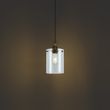 Lampada-a-sospensione-di-design-bronzo-con-vetro-trasparente---Domo