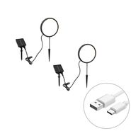 Sett-med-2-sorte-spydlamper-50-cm-inkl.-oppladbare-LED-og-solcelle-IP65---Adalind