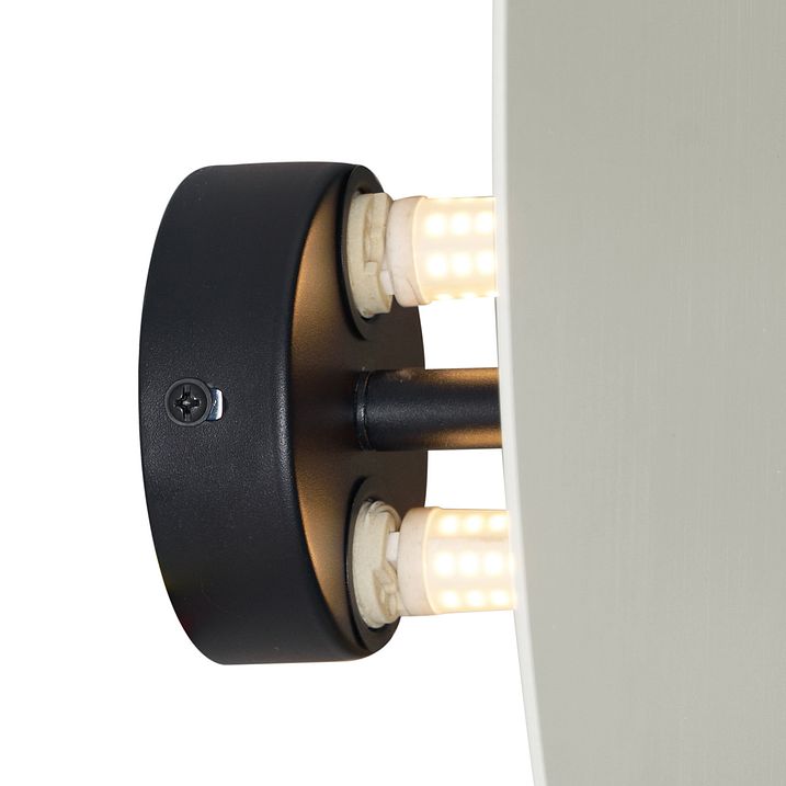 Dizajnerska zidna lampa bež organska 32cm 2-svetla - Pulley