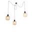 Design-hanglamp-zwart-met-amber-glas-3-lichts-226-cm---Qara