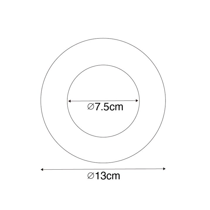 Crni prsten za popunjavanje za ugradne reflektore 7,5 - 13 cm - Razmak