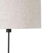 Golvlampa-svart-justerbar-med-ljusgrå-skärm-50-cm---Parte